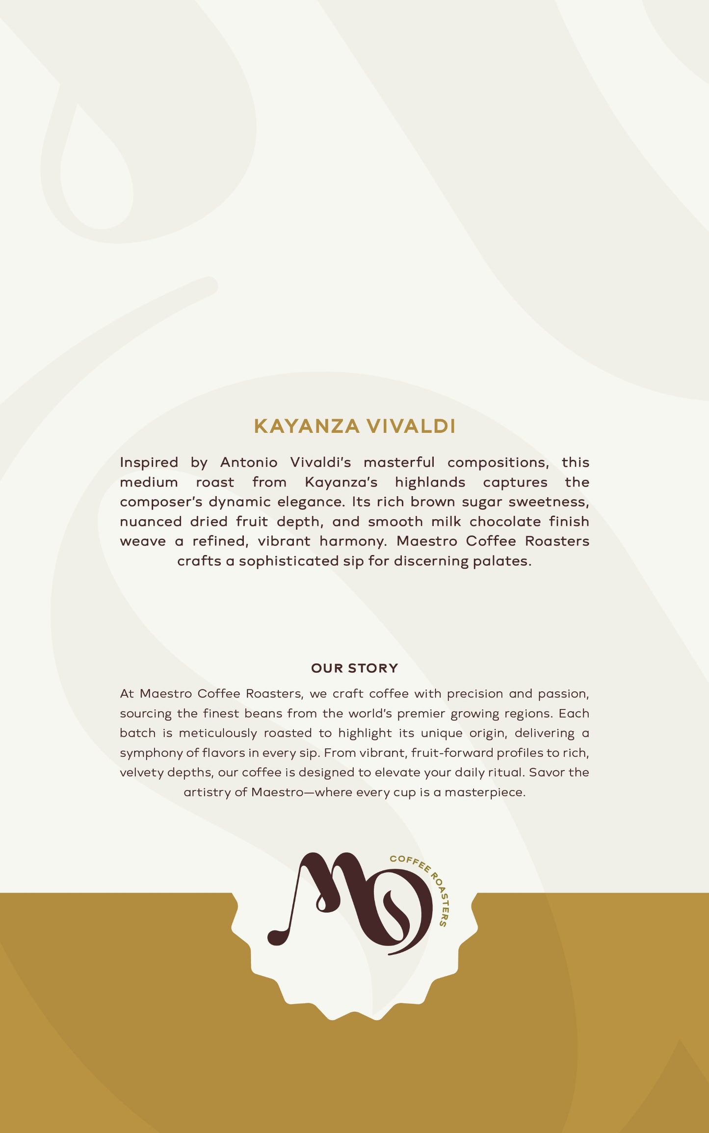 Kayanza Vivaldi - Roast level: Medium