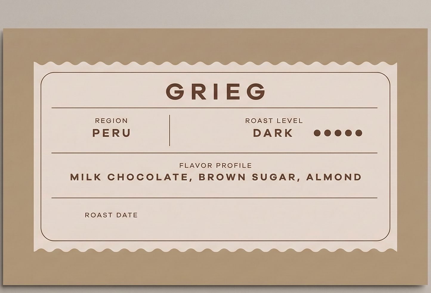 Grieg - Roast level: Dark (Organic) Best for Espresso